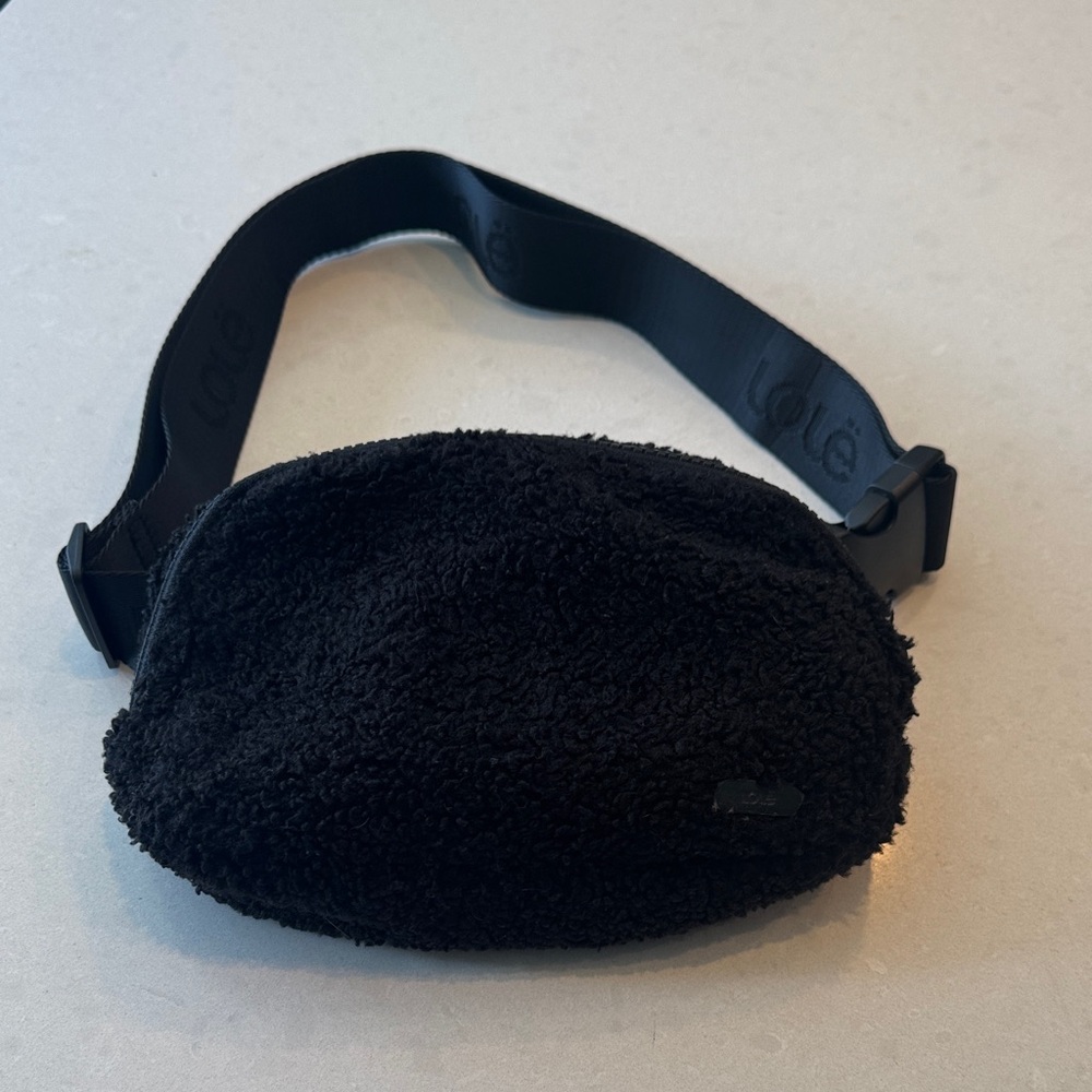 Lole Black Sherpa Belt Bag